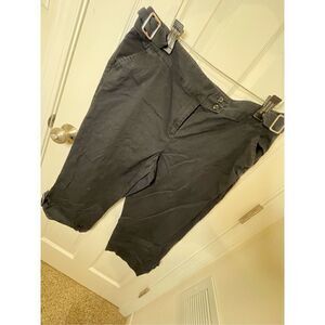 Dressbarn women’s wide leg capris navy blue size 16